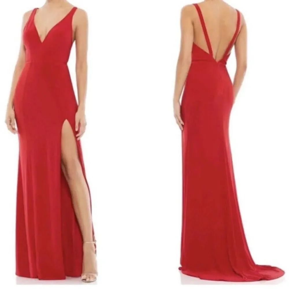 Ieena for Mac Duggal Red Maxi Dress